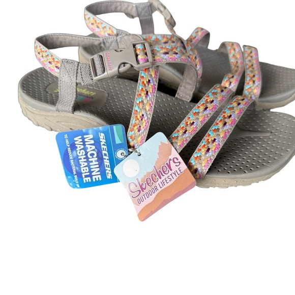 Skechers Women's Reggae Sandals Size 8 Multicolor Strappy Casual - Picture 2 of 4